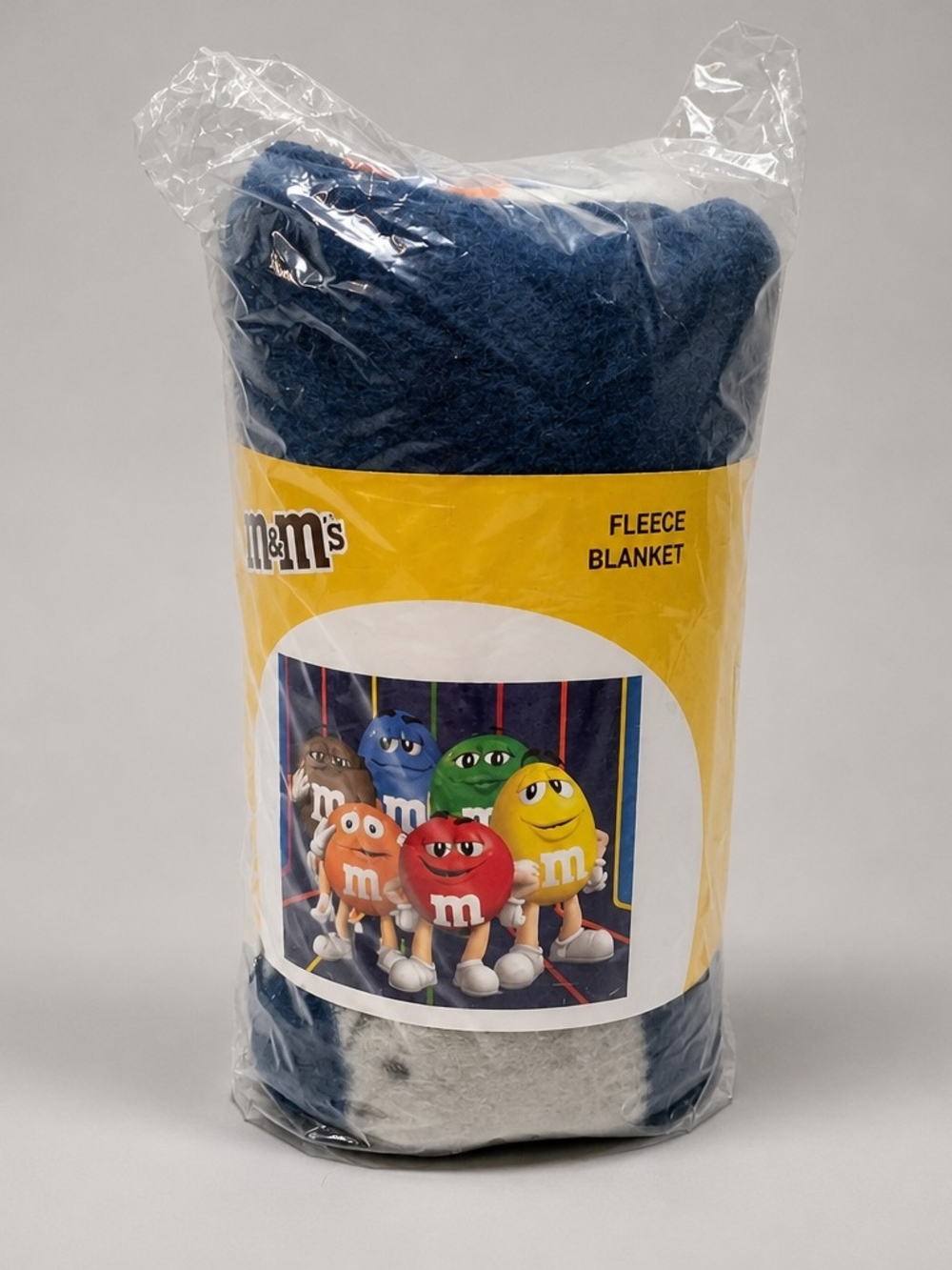 M&M's Navy Blue Fleece Pajama Blanket NWT 50x60